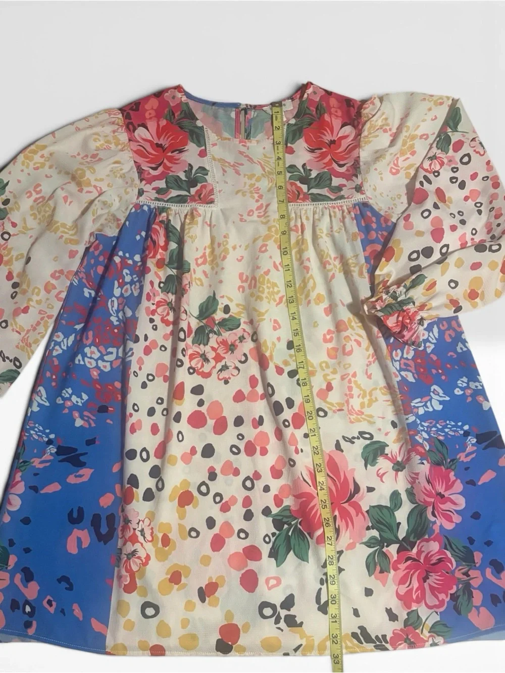 Umgee Multicolor Floral Patchwork Boho Dress - Picture 3 of 3
